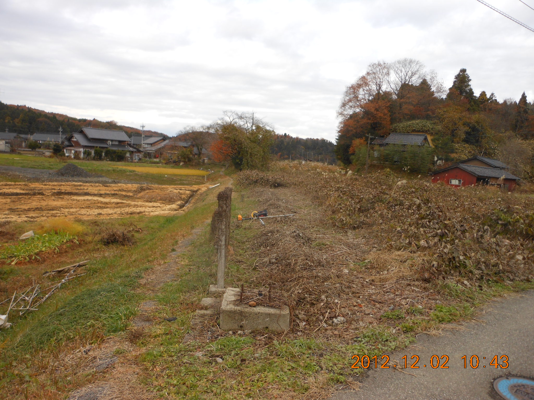 線路跡の草刈り 2012-12-02