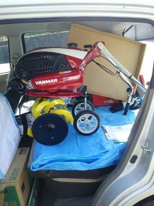 能登町にあるヤンマーの代理店の三波商会さんでミニ耕うん機を買いました 2017-04-05