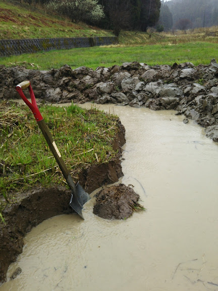最初の年に手探り状態で投入したもみ殻見つけました 2017-04-11