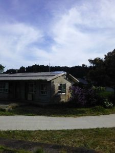 甲駅の屋根のビニールシートを張り替えてもらいました 2017-05-17