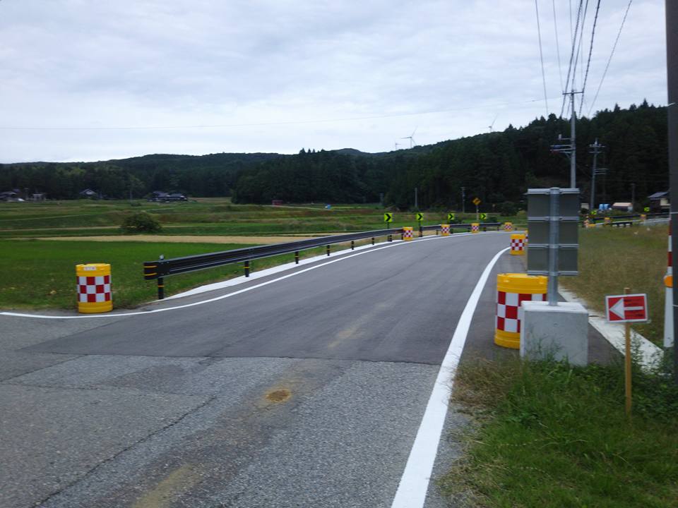 佐川急便能登営業所の近くに車を停めてコースの下見です-2017-10-12