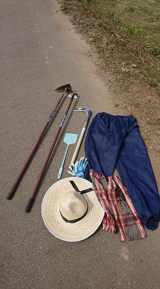 刈刃をぶつけたら草刈り機が折れました-2018-07-17