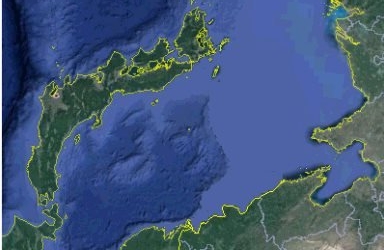 『丁寧な無視』をグーグルアースで表現すると朝鮮半島が消えました-2019-02-06
