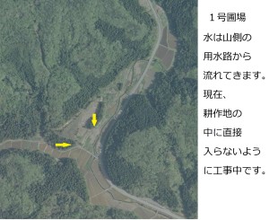 １号圃場 水の流れ