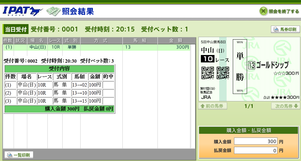 ２０１２有馬記念