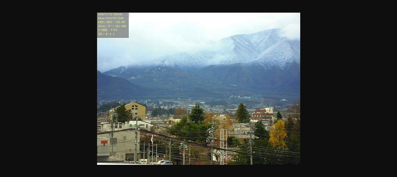 安曇野も雪です 2009-11-18