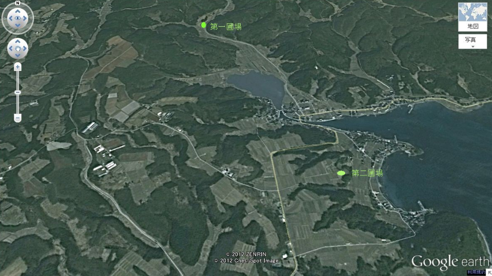 穴水２号ほ場に米ぬか散布 2012-07-02