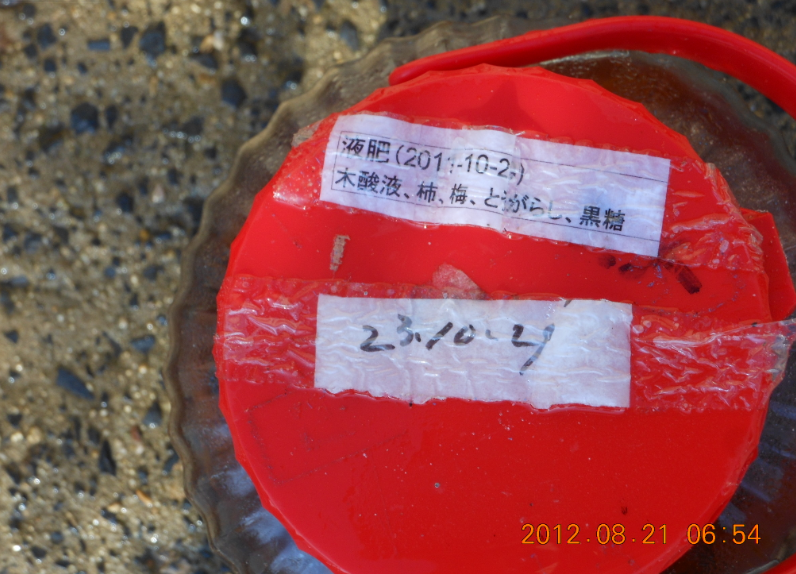 自家製除虫剤を撒いてみました 2012-08-21