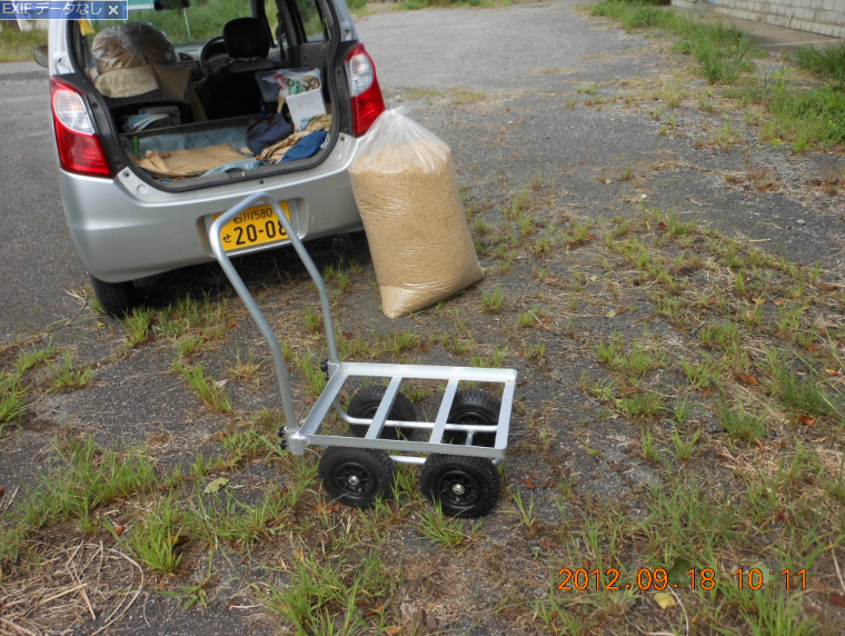 草集めともみ殻運び 2012-09-18