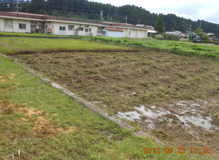 雨の中の草刈り 2012-09-23