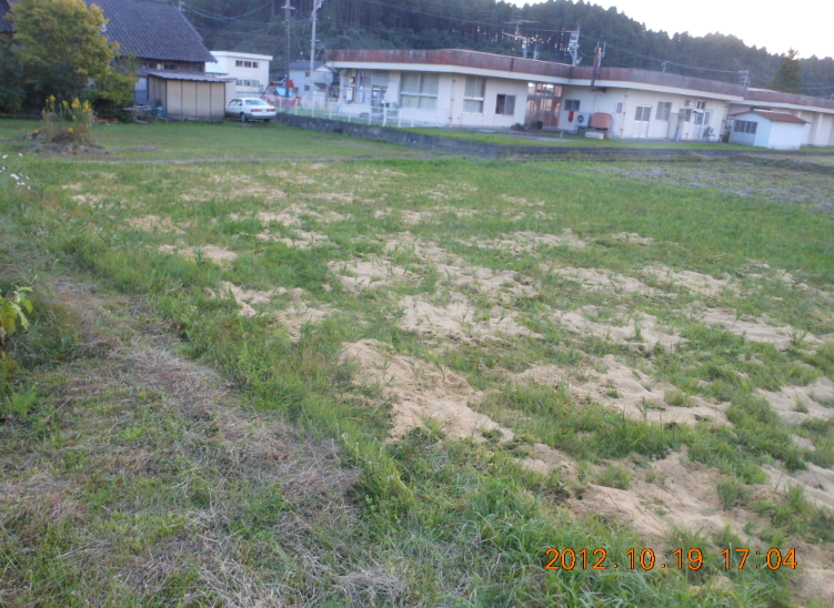 もみ殻散布 2012-10-19