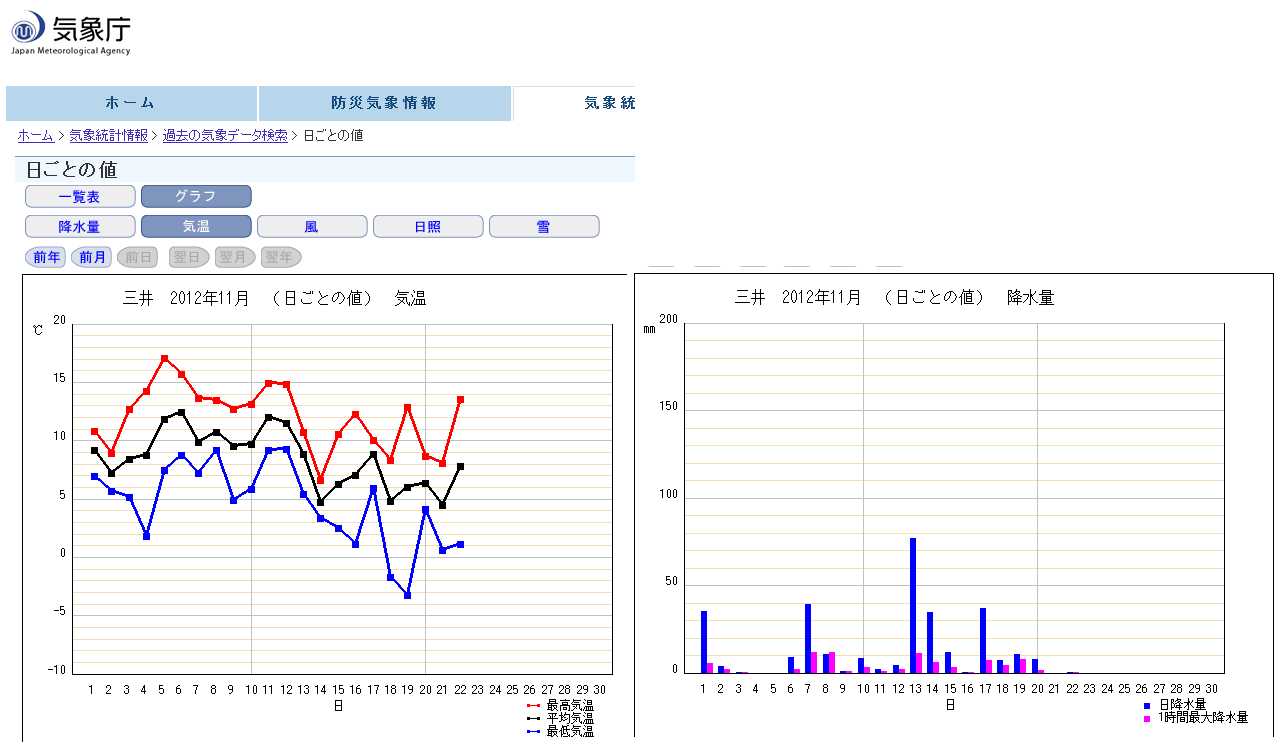 冷たい雨 2012-11-14