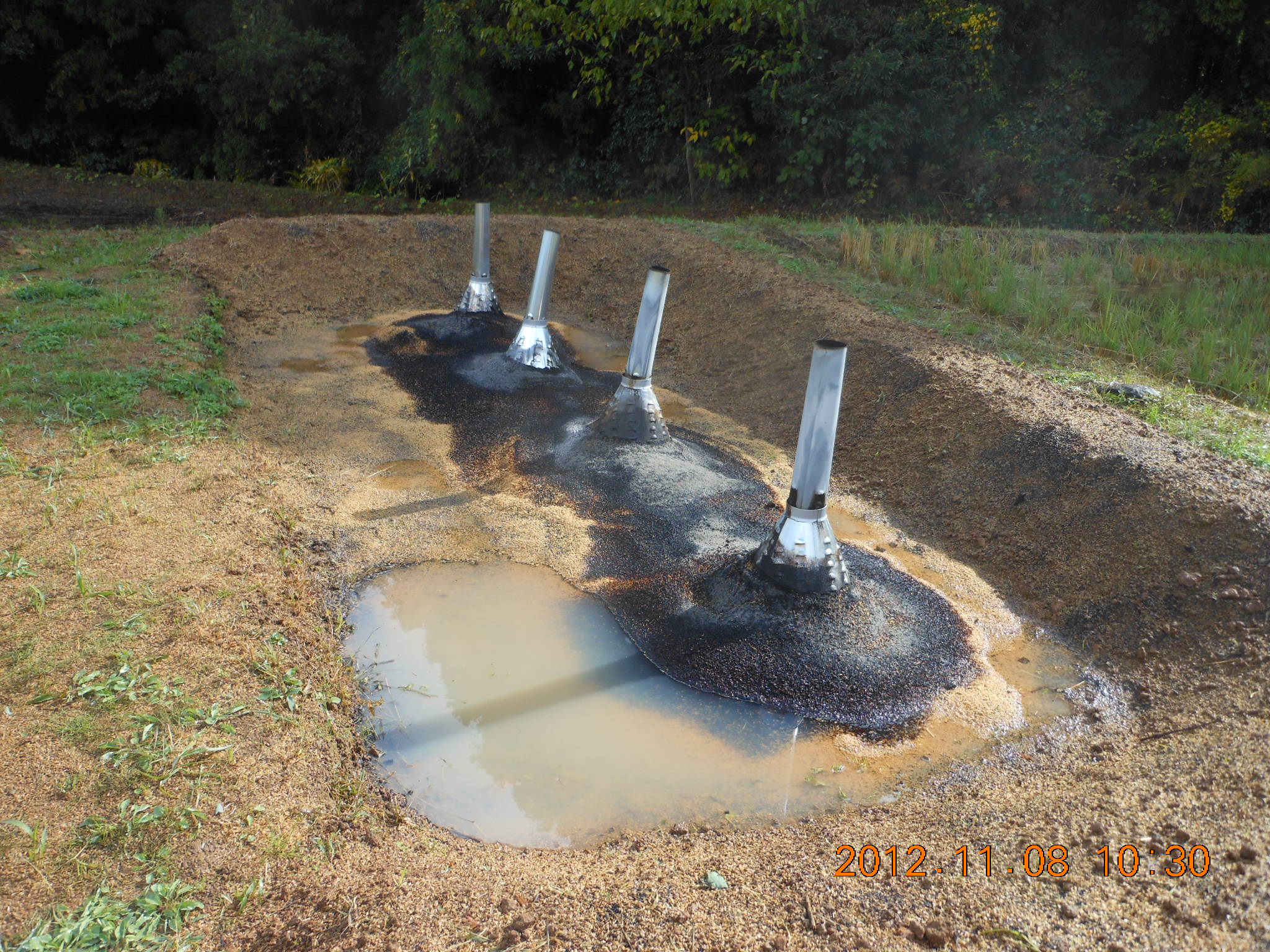 くん炭作りその後の問題点 2012-11-08