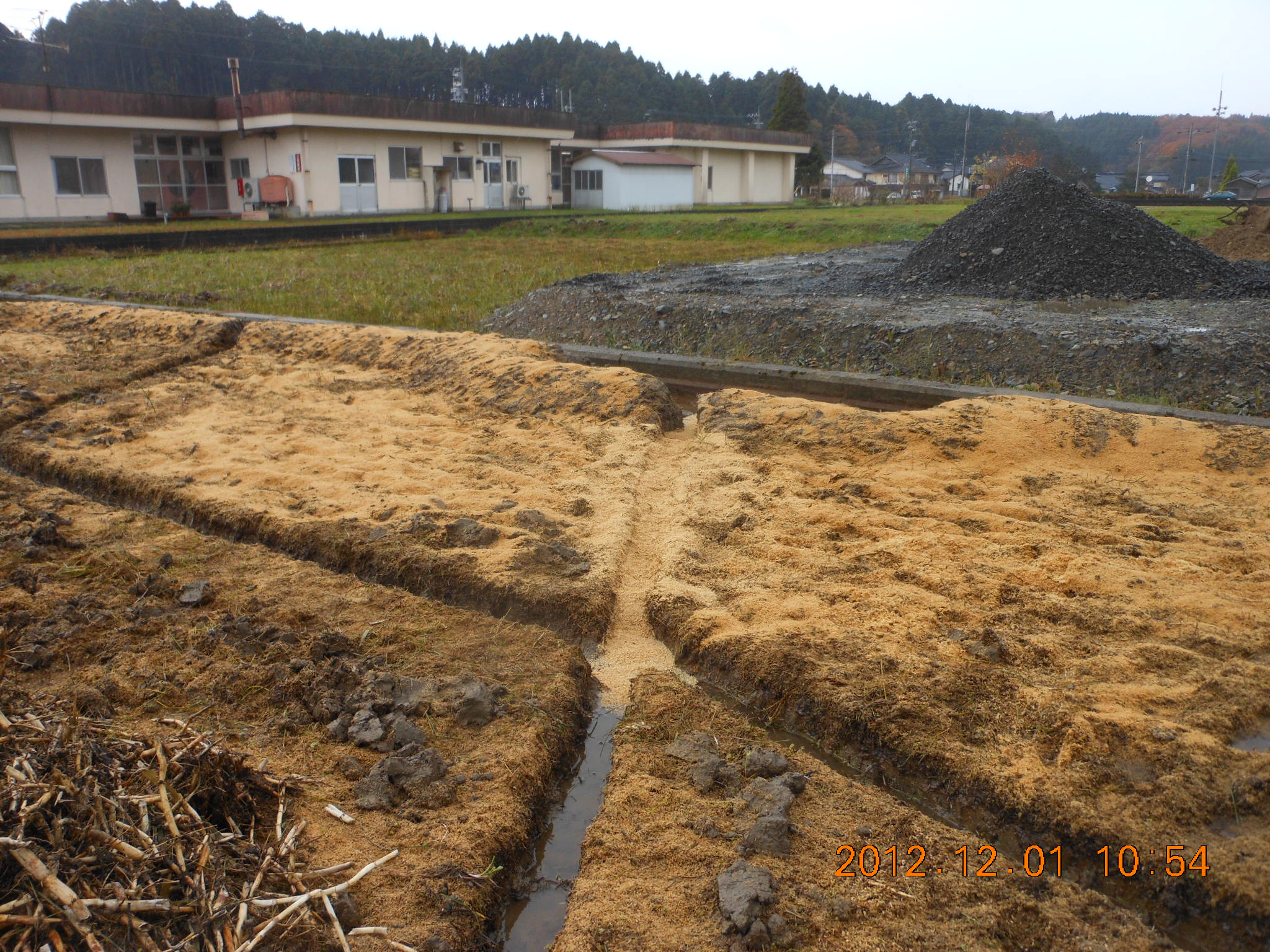 もみ殻で埋戻し 2012-12-01